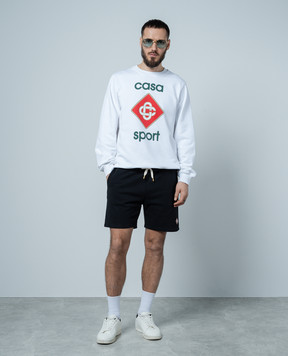 Casablanca Casa Sport white sweatshirt with logo print MS24JTP00104