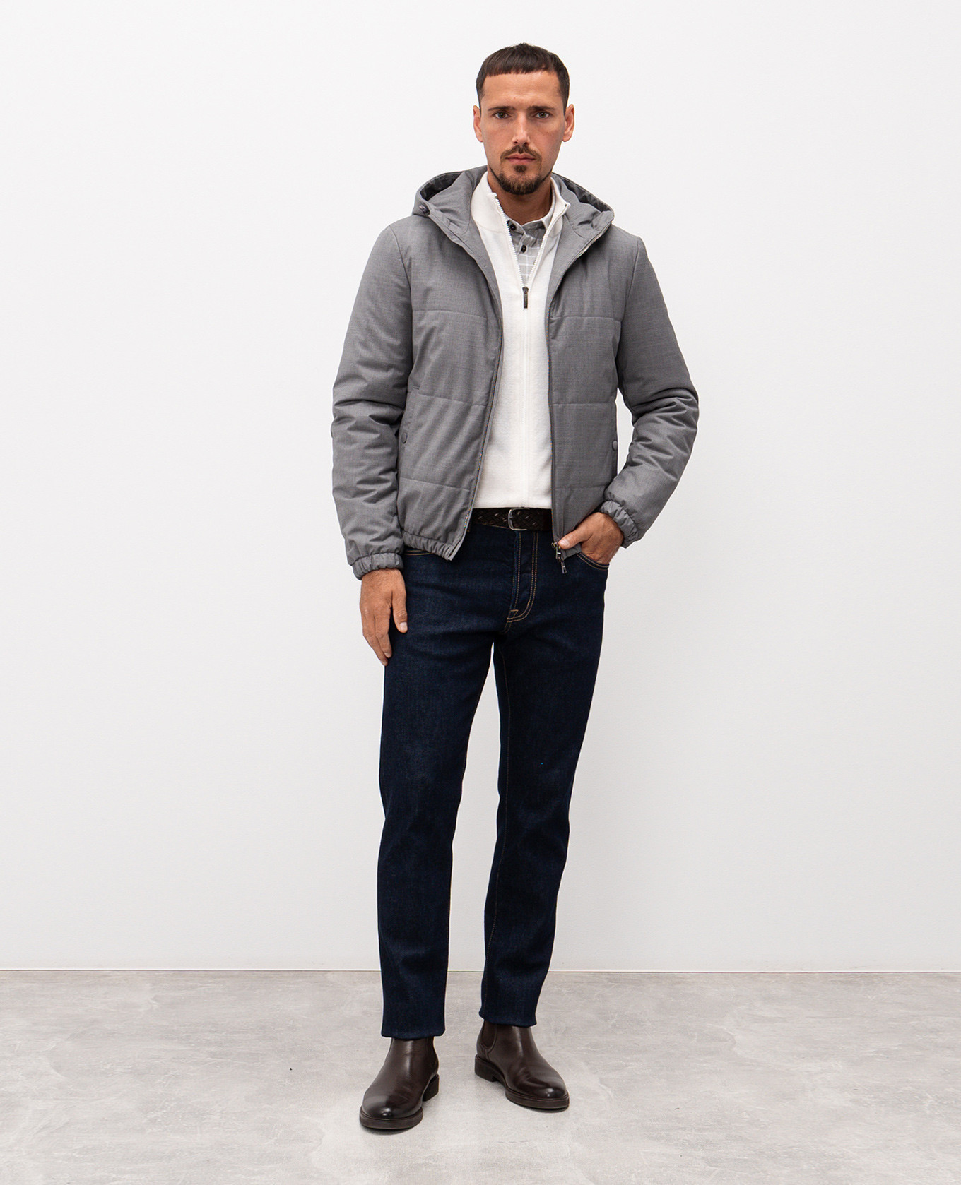 Gray wool jacket Cashmere&Whiskey 2