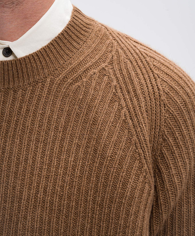 Jan Jan Van Essche - Brown camel wool sweater KNIT42 - shop with