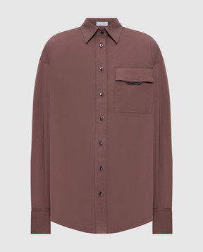 Brunello Cucinelli Brown straight-cut shirt MP091MY516