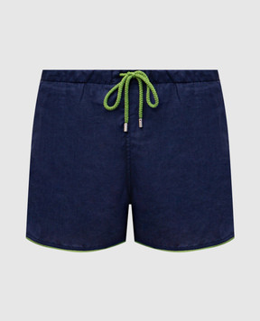 Vilebrequin Maurice blue linen swim shorts MCECL400
