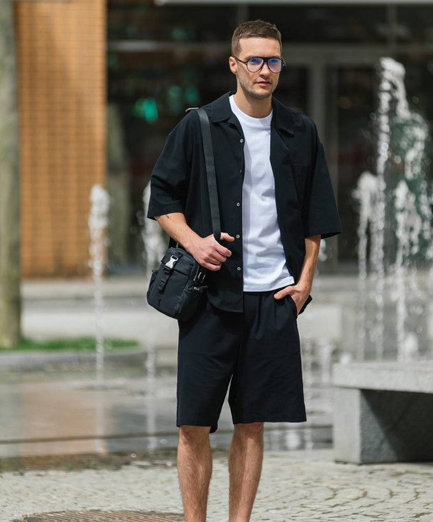 Ami Paris - Black shirt with logo HSH219CO0062 - shop with Cyprus