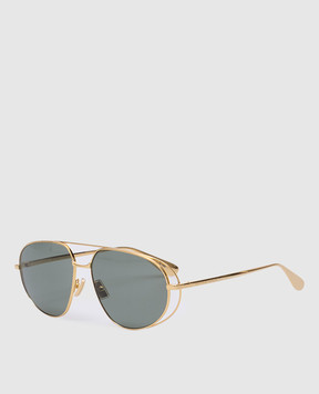 Bottega Veneta Golden aviator sunglasses 800160V4450