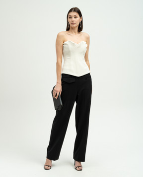 Victoria Beckham Black pants with wool 1224WTR005385C