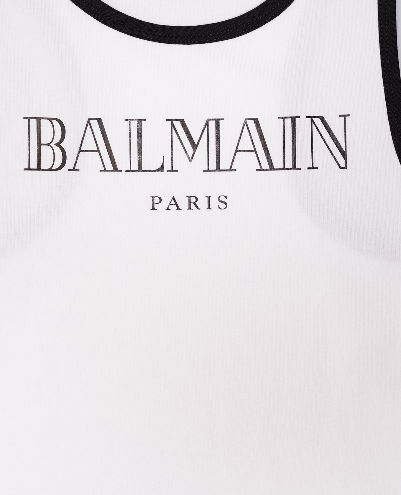

Children's white top with contrasting logo print Balmain