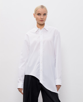 SSHEENA White asymmetric Canotta shirt 25FWCANOTTATF25018