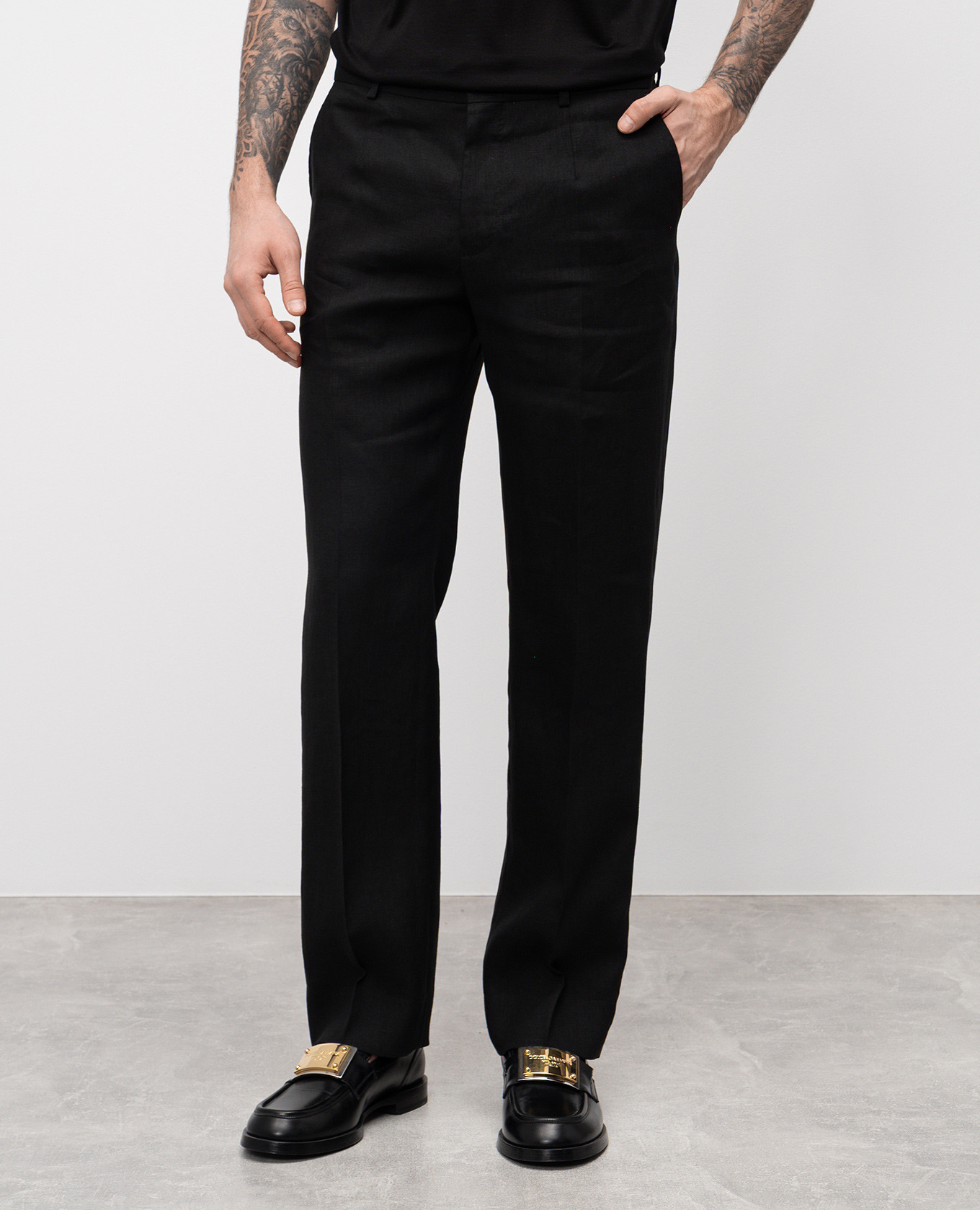 

Black linen pants Dolce&Gabbana