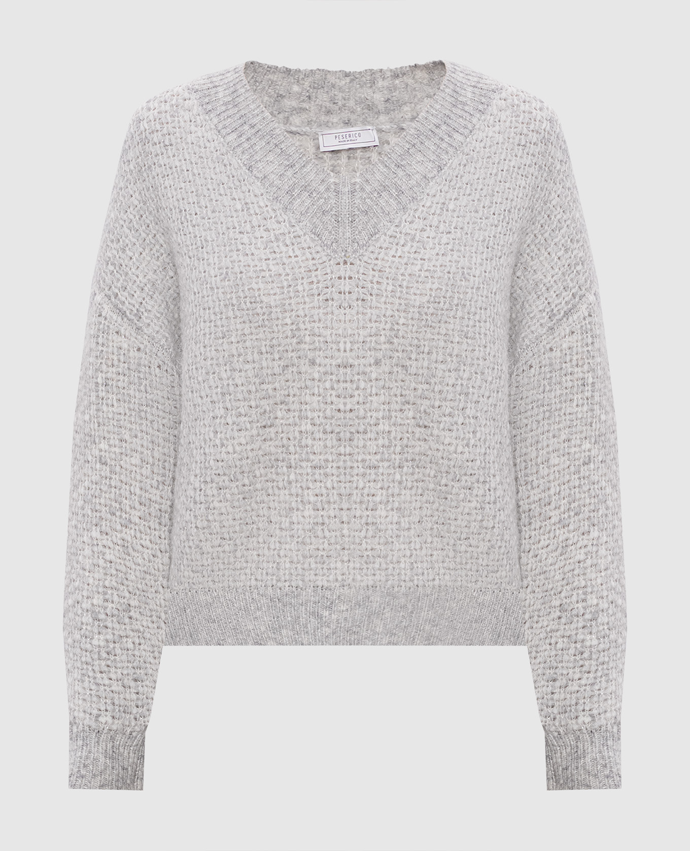 Gray wool sweater with lurex Peserico