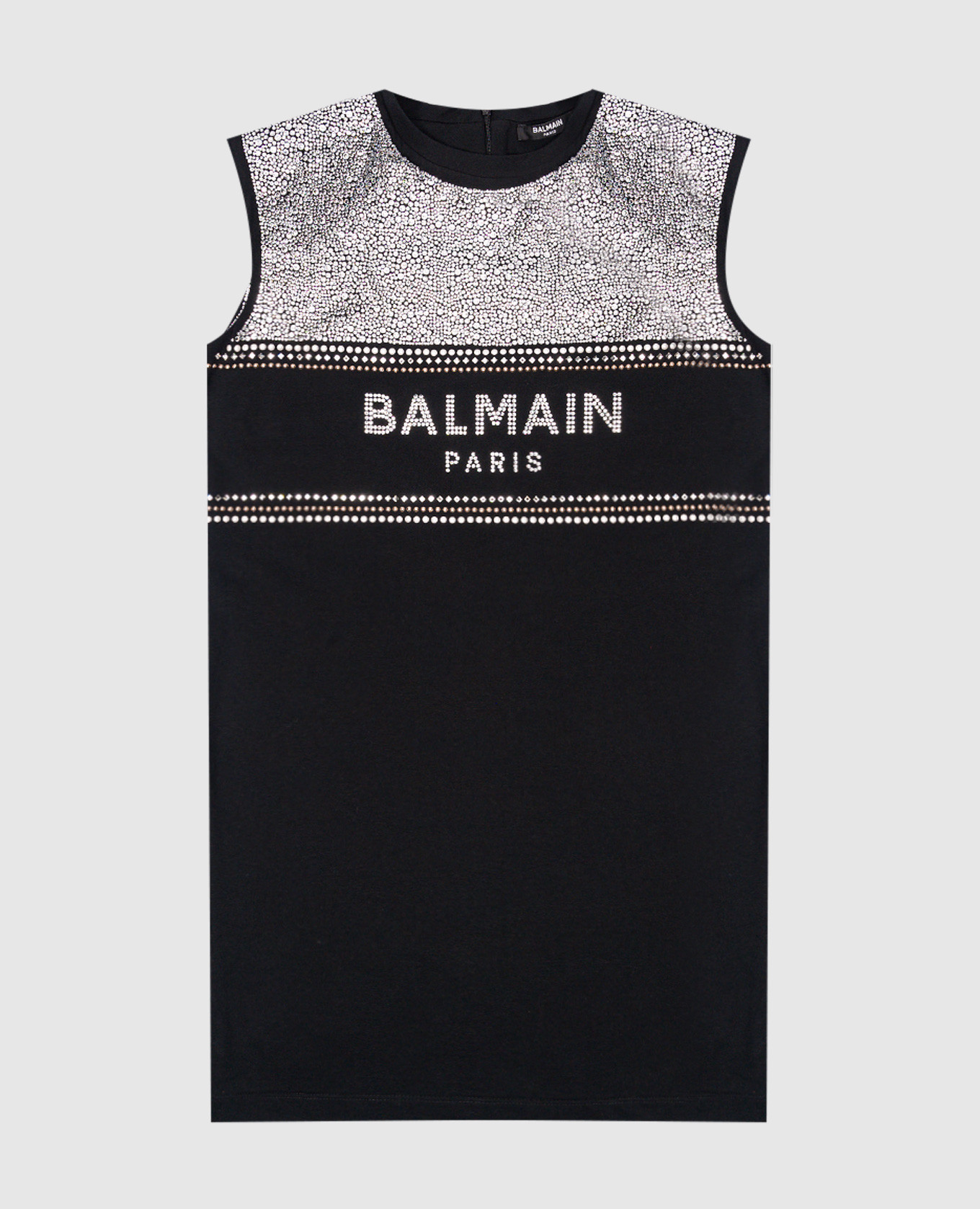 

Children's black dress with crystal logo Balmain