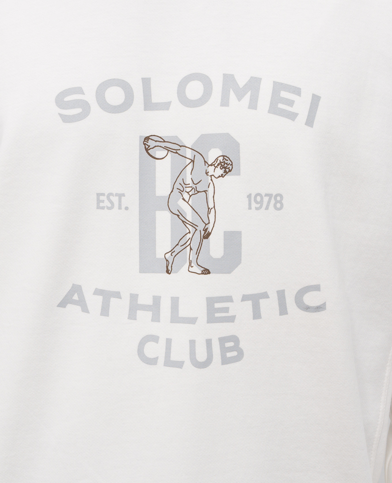 

White sweatshirt with branded print Brunello Cucinelli