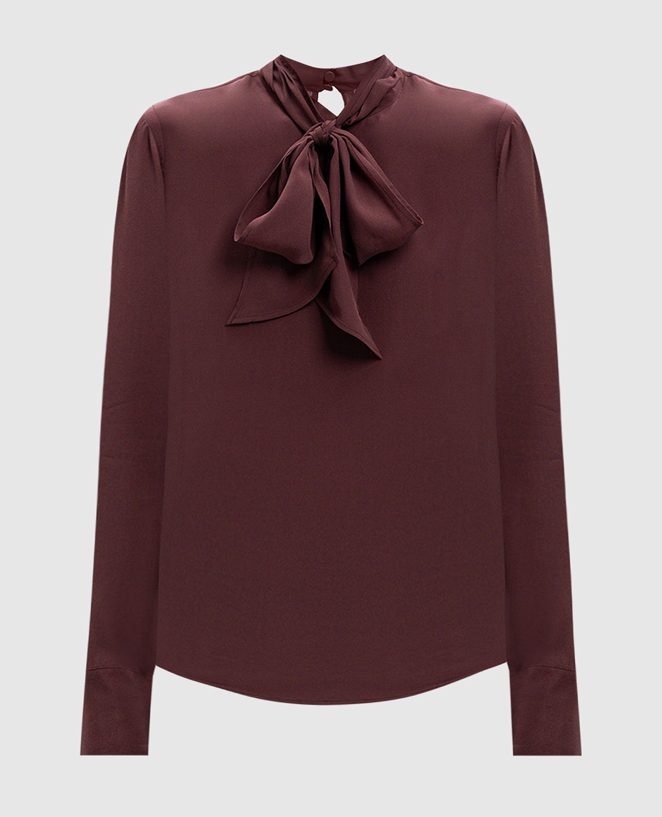 

Brown silk blouse with metallic Oval T logo Twinset