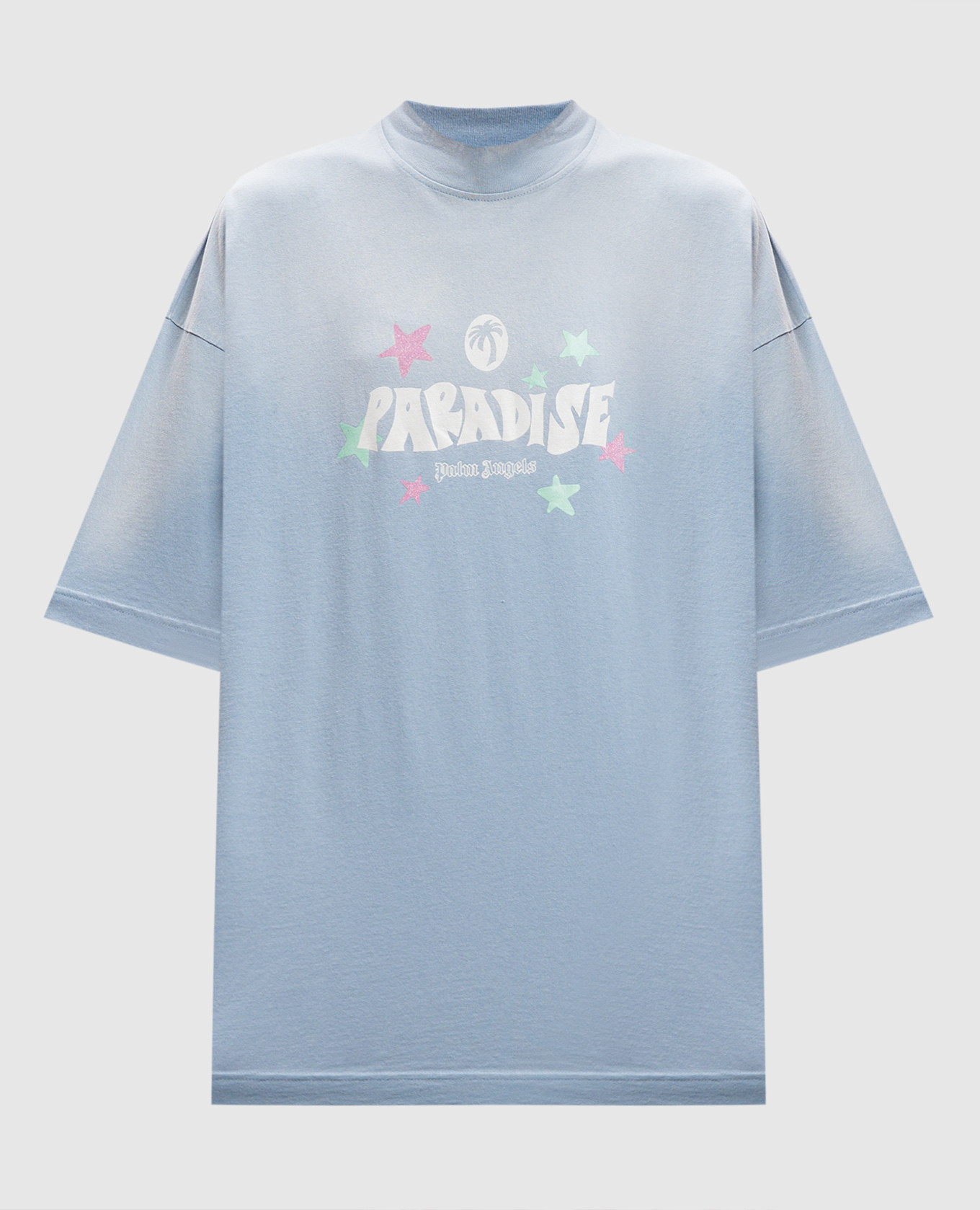 Blue T-shirt with logo Palm Angels
