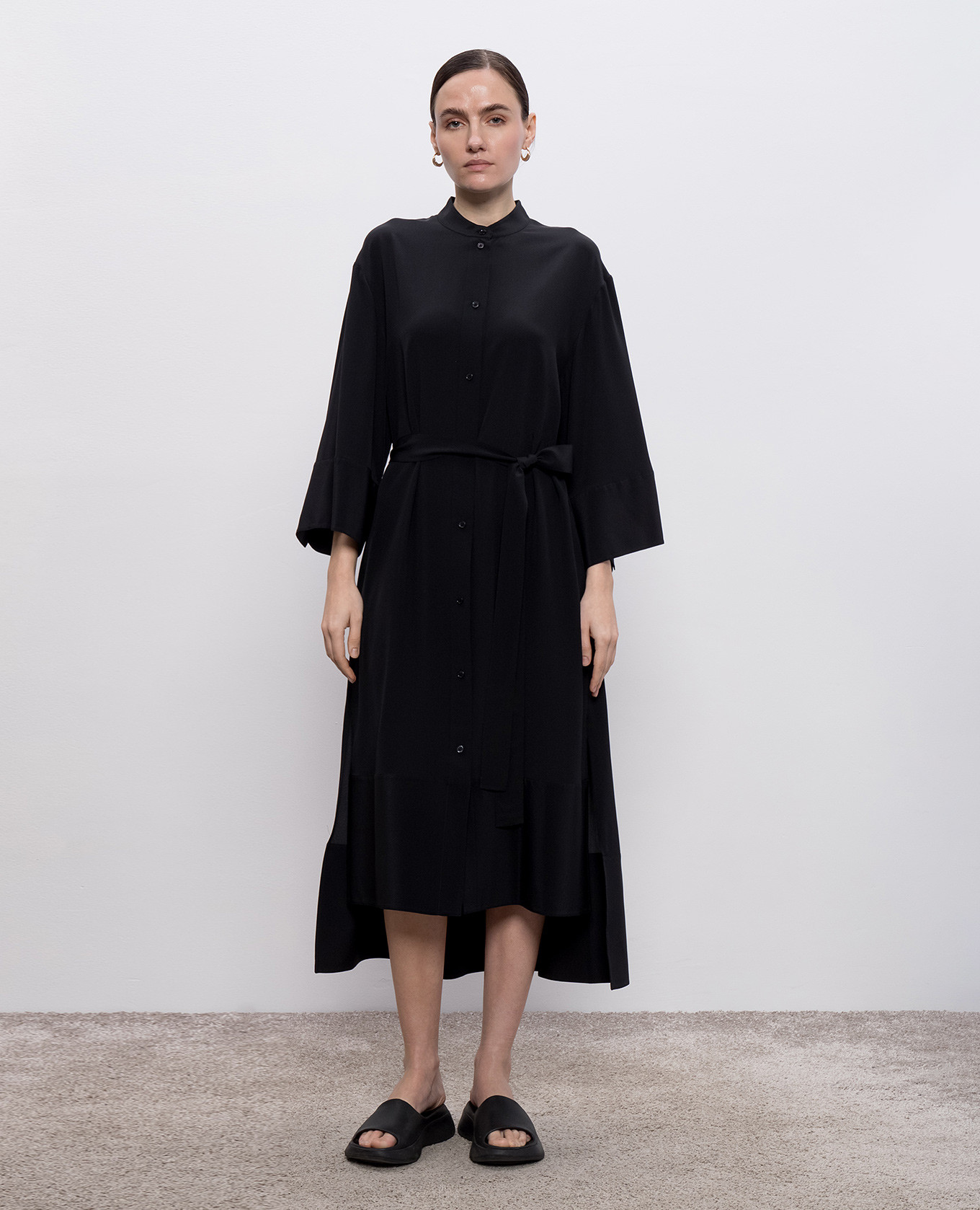 

Darius black silk shirt dress JOSEPH