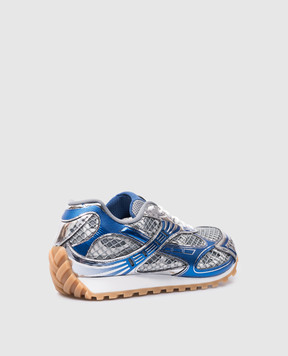 Bottega Veneta Orbit logo combo sneakers in gray 741357V2X40