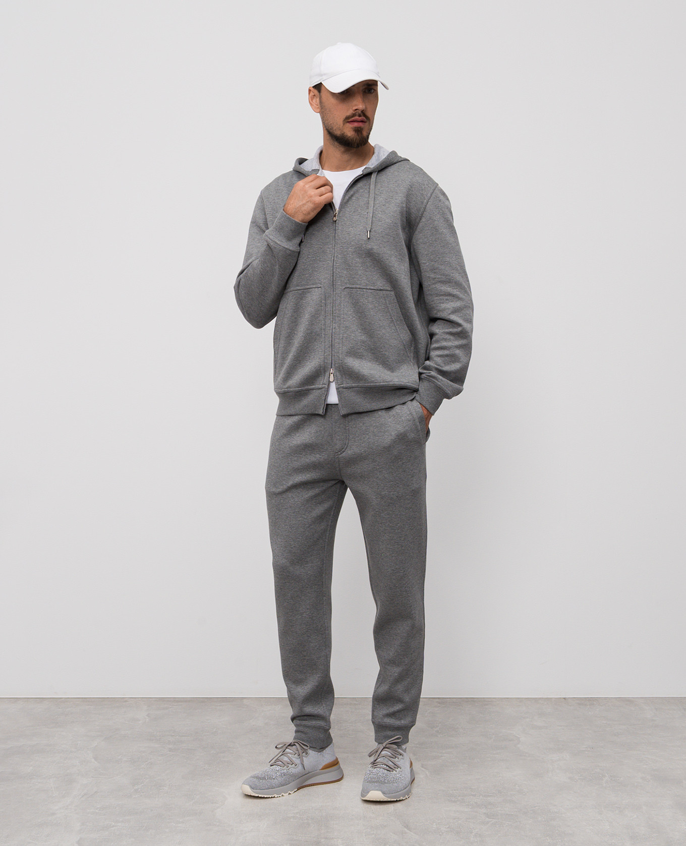 

Grey melange joggers Brunello Cucinelli