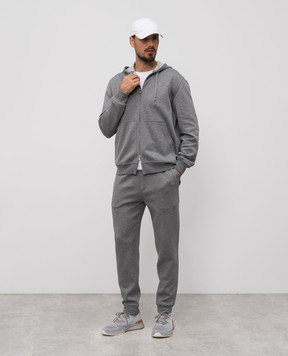 Brunello Cucinelli Grey melange joggers MM8313233G