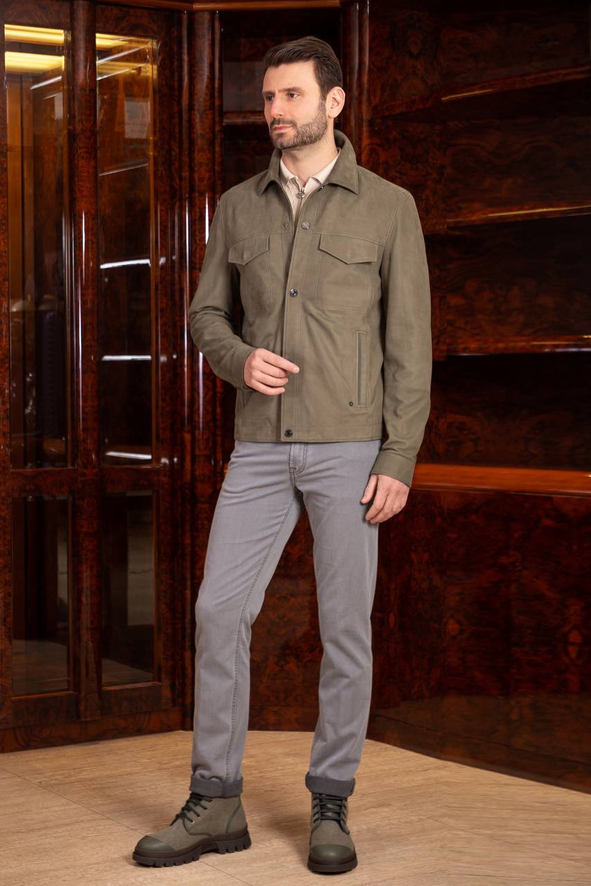 

Grey jeans with logo patch Stefano Ricci