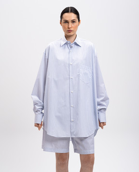 Vetements White striped shirt with logo UA66SH410N