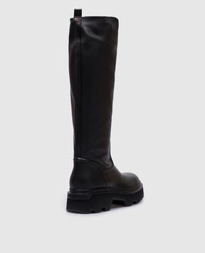 Santoni Chicboot black leather boots WSCW71108NERTAIY