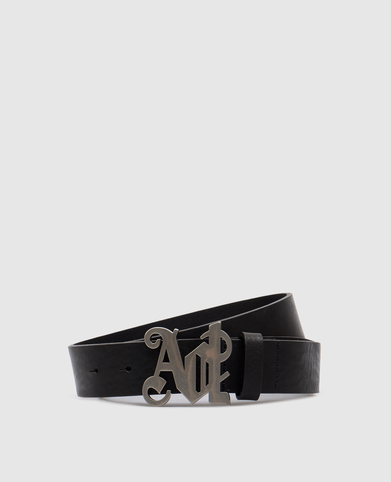 

Black leather strap with logo monogram Palm Angels