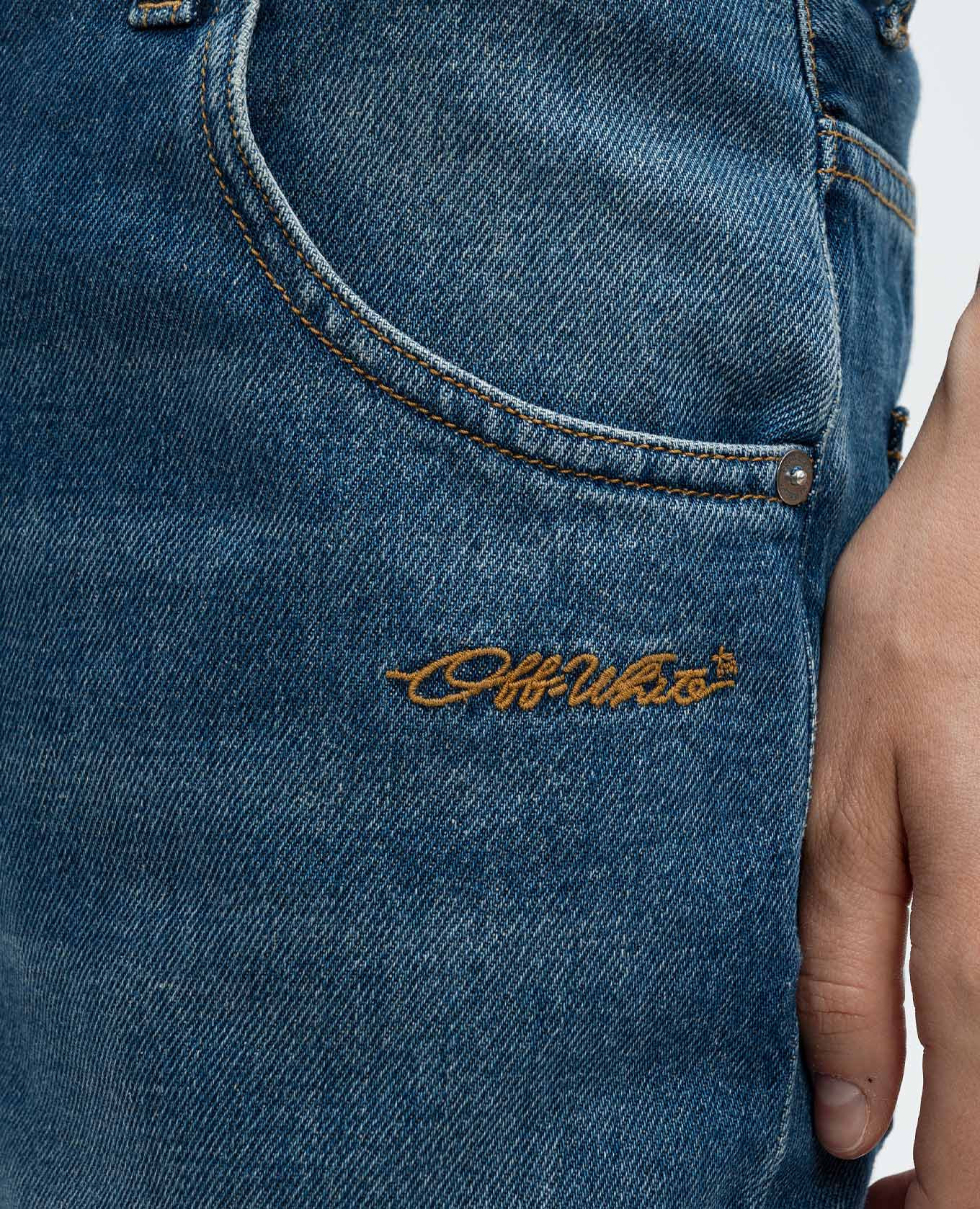 

Blue flared jeans with a distressed effect Off-White