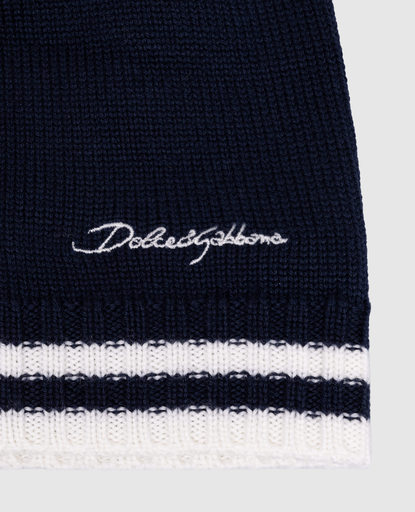 

Children's blue cap made of wool with logo embroidery Dolce&Gabbana
