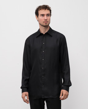 Dolce&Gabbana Black silk shirt G5MM4TFU10S