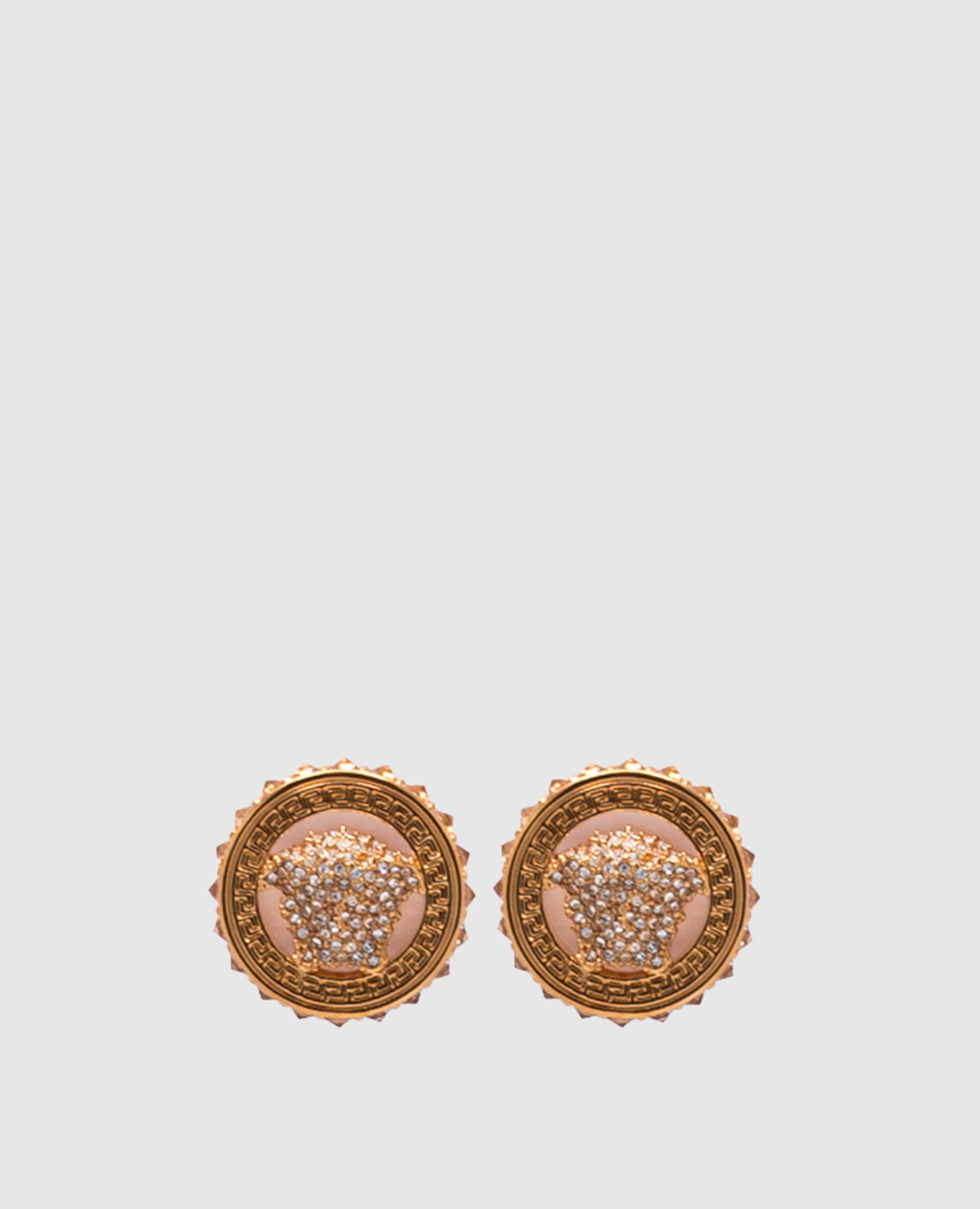 

Medusa gold earrings with crystals Versace, Golden