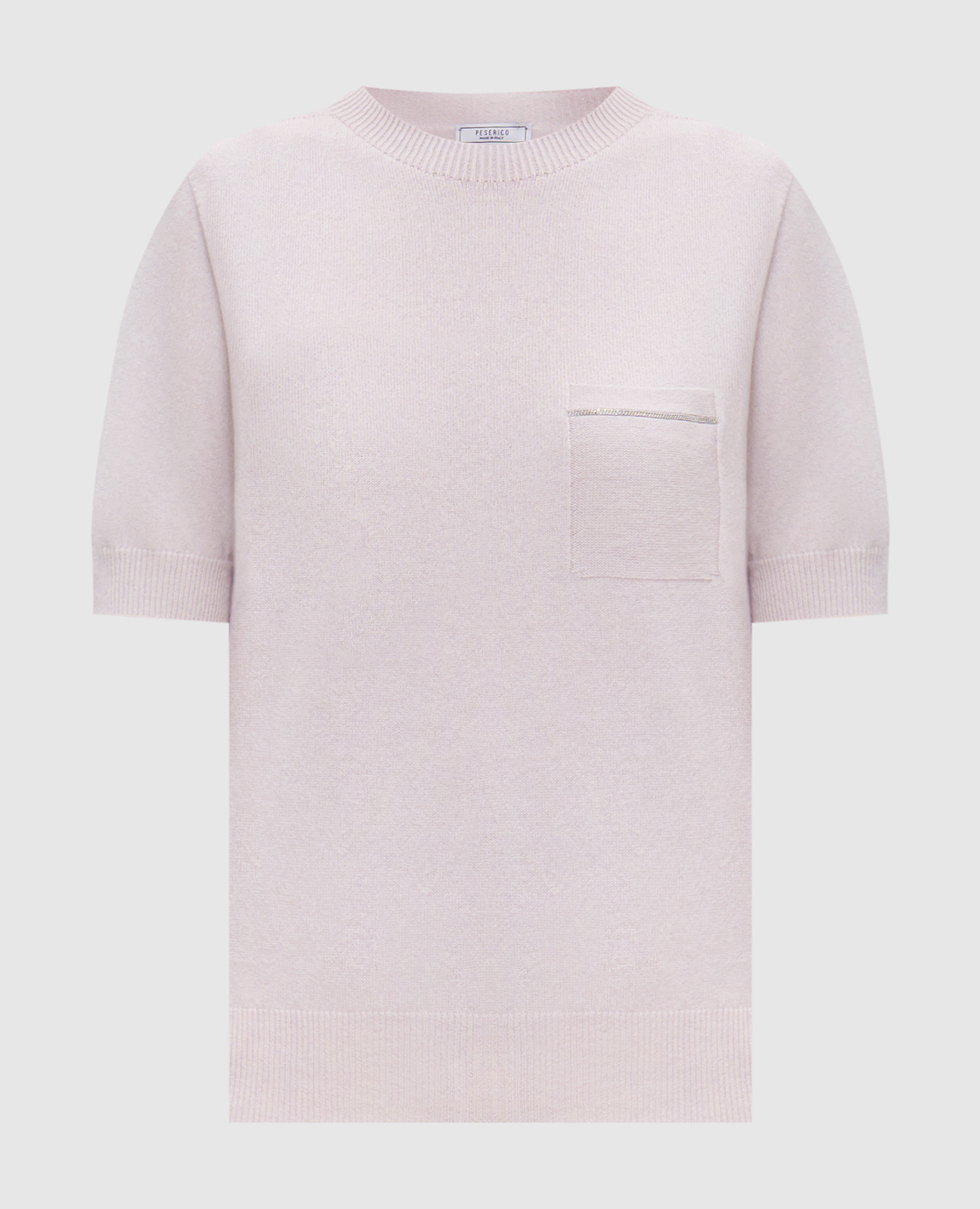 

Pink cashmere top with monil chain Peserico