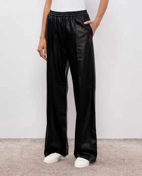 Yves Salomon Black leather pants 25EYP200XXAPAR