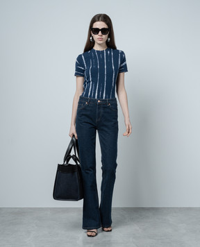 PROENZA SCHOULER Finiey blue t-shirt with print WL2424226JCT144STR