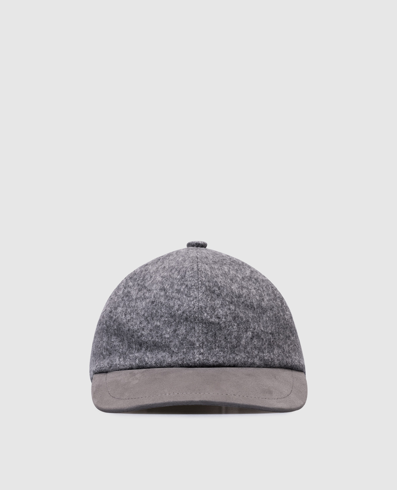Gray wool cap with logo capobianco