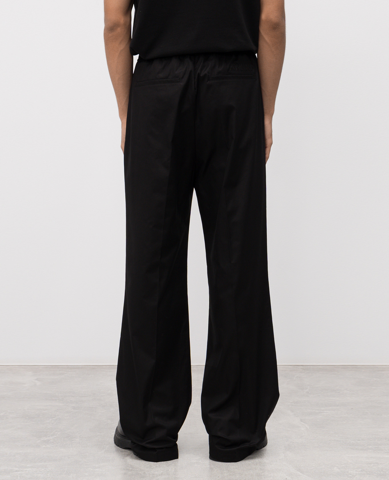 Black flared pants with logo AMIRI 4