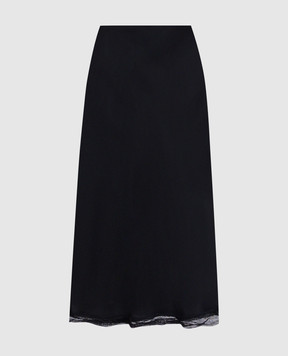 Toteme Black silk midi skirt 253WRB0269FB0418