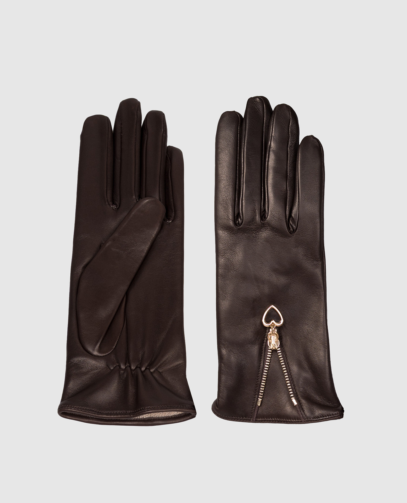 Leather gloves with zipper Sermoneta Gloves
