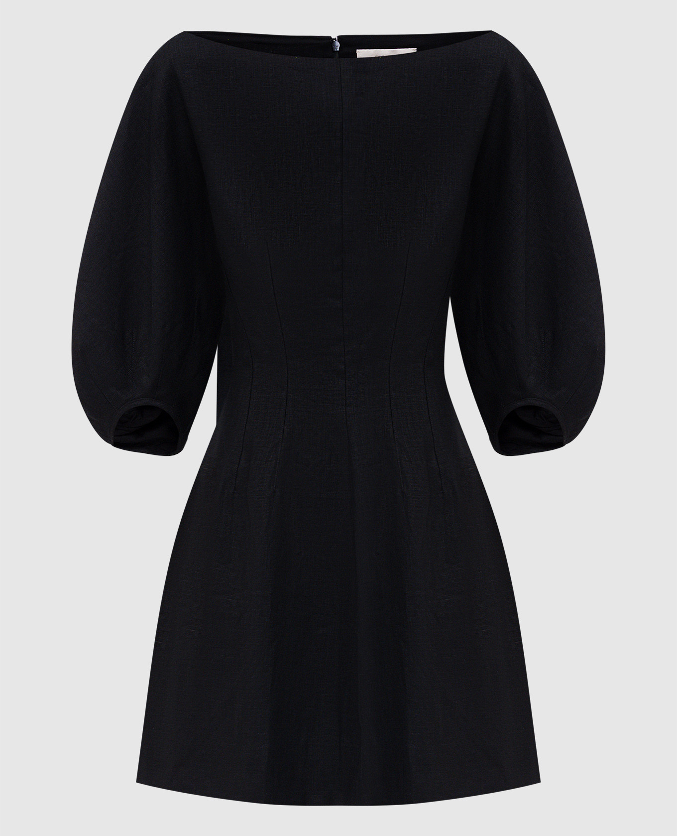 

Lowen black linen mini dress Faithfull