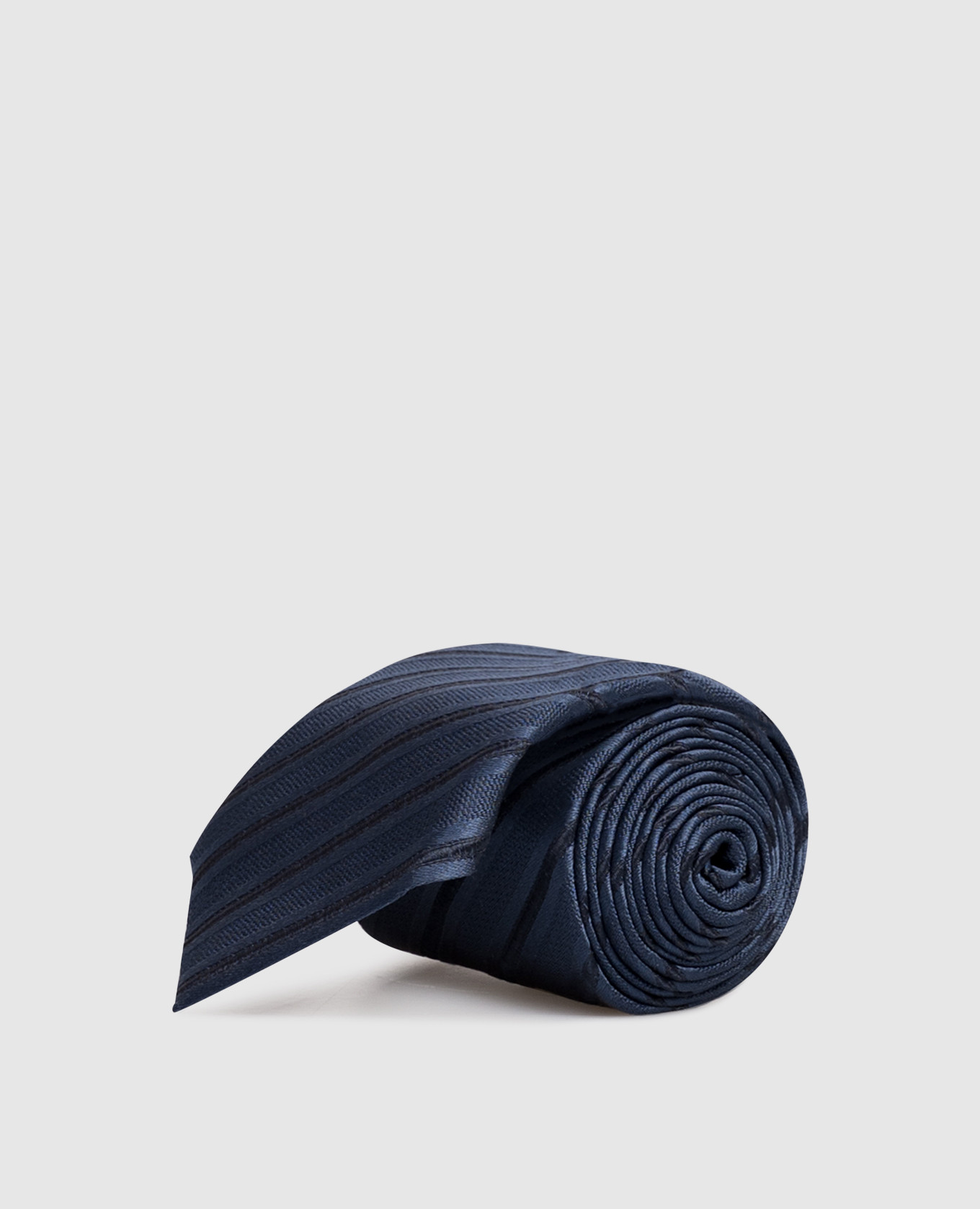 Blue striped silk tie Brunello Cucinelli