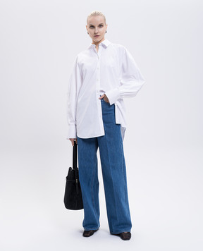 Toteme Blue jeans with logo patch 242WRB2426FB0045