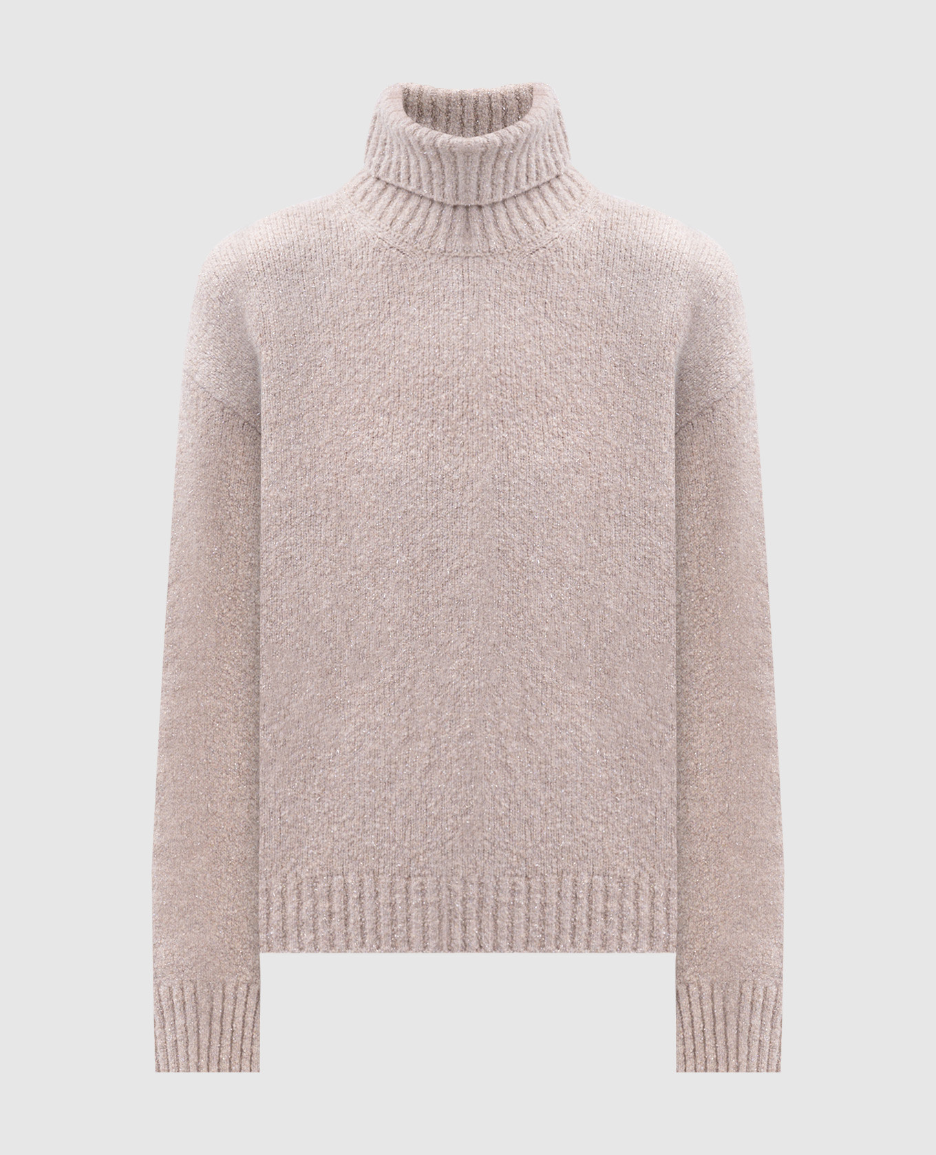 Beige wool and cashmere sweater with lurex Peserico
