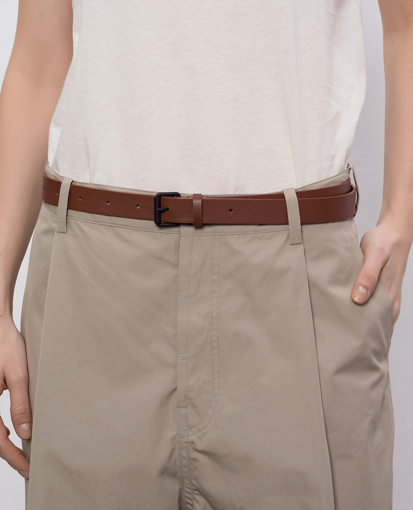 

Brown leather belt VARNIA Sofie D`Hoore