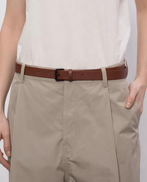 Sofie D`Hoore Brown leather belt VARNIA VARNIA25LNAP