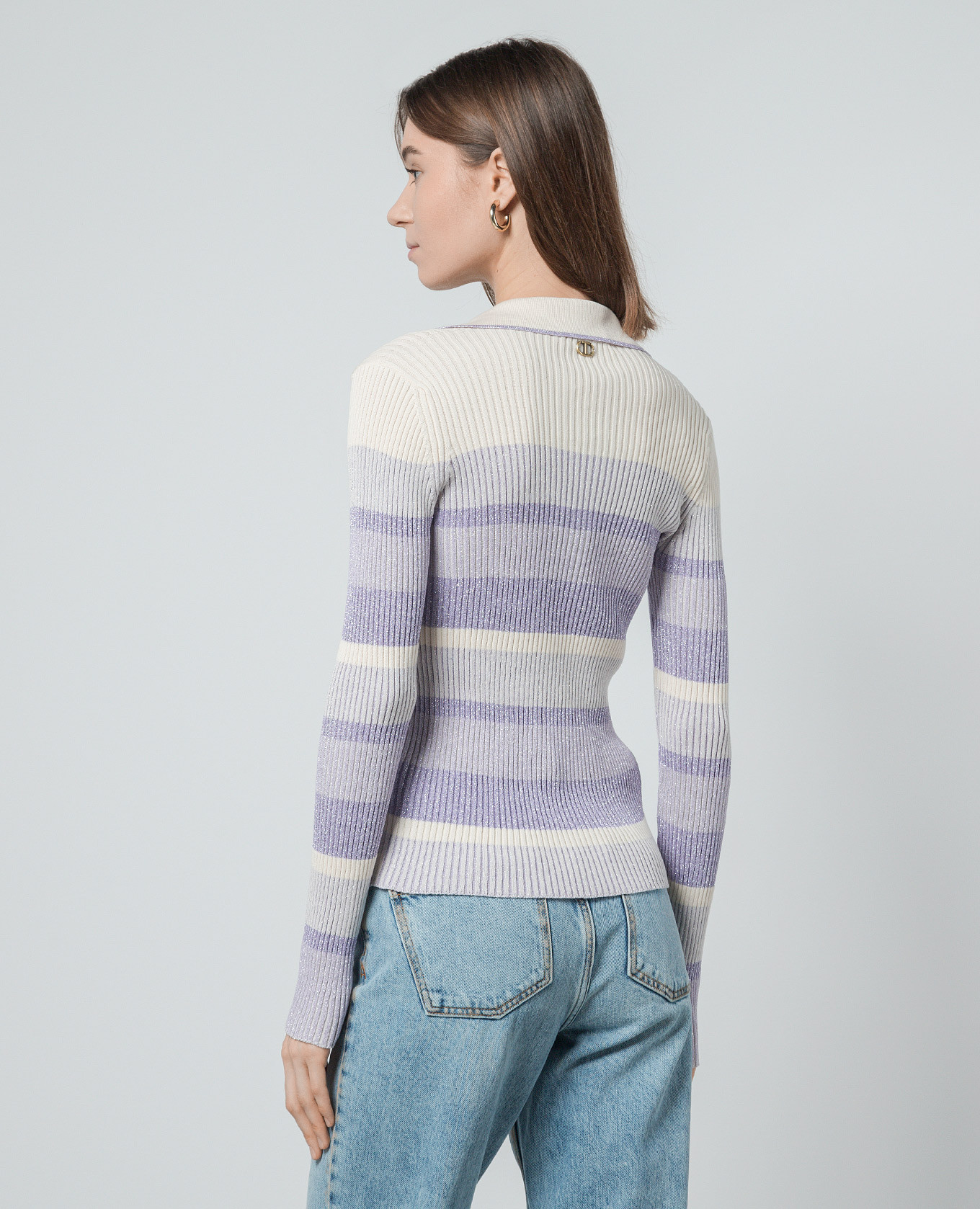 Purple pullover with lurex Twinset 4