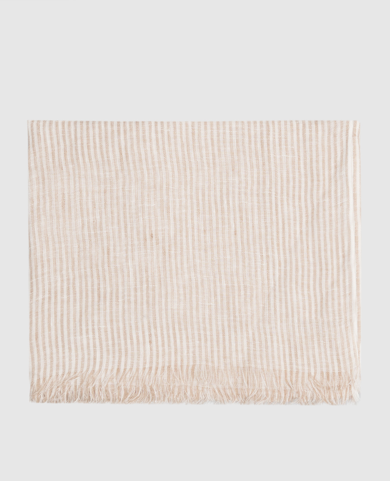 

Beige striped linen scarf Brunello Cucinelli