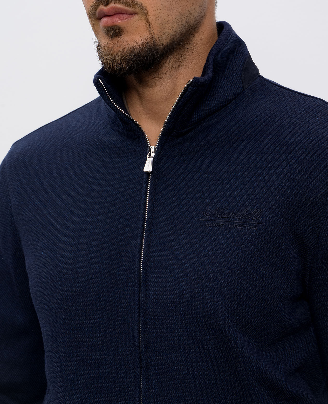 

Blue cardigan with wool Enrico Mandelli