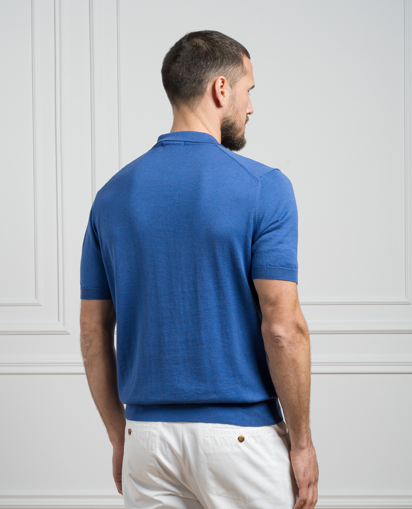 

Blue polo shirt with silk Cashmere&Whiskey