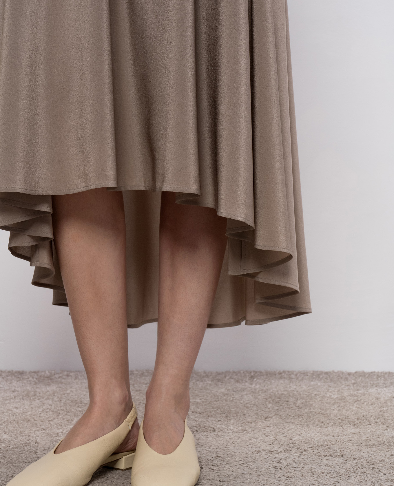 

Violet grey silk midi skirt JOSEPH