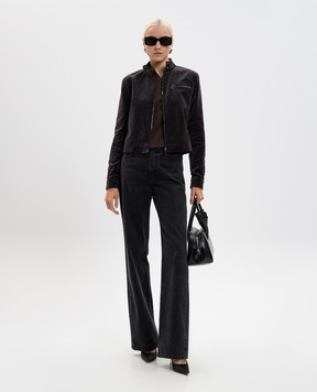 Magda Butrym Brown velvet jacket JACKET02132725