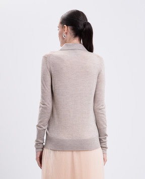 Ermanno Scervino Beige wool polo shirt D475M341IVH