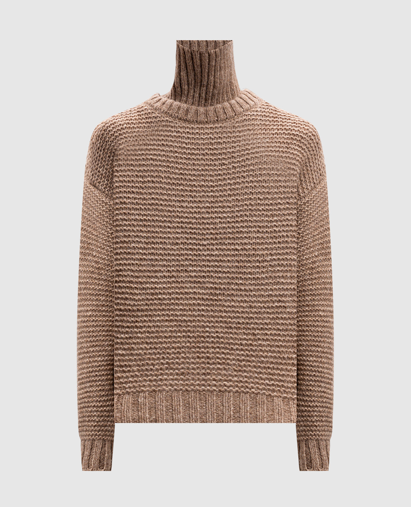 

Beige sweater with wool with a detachable collar Woolrich