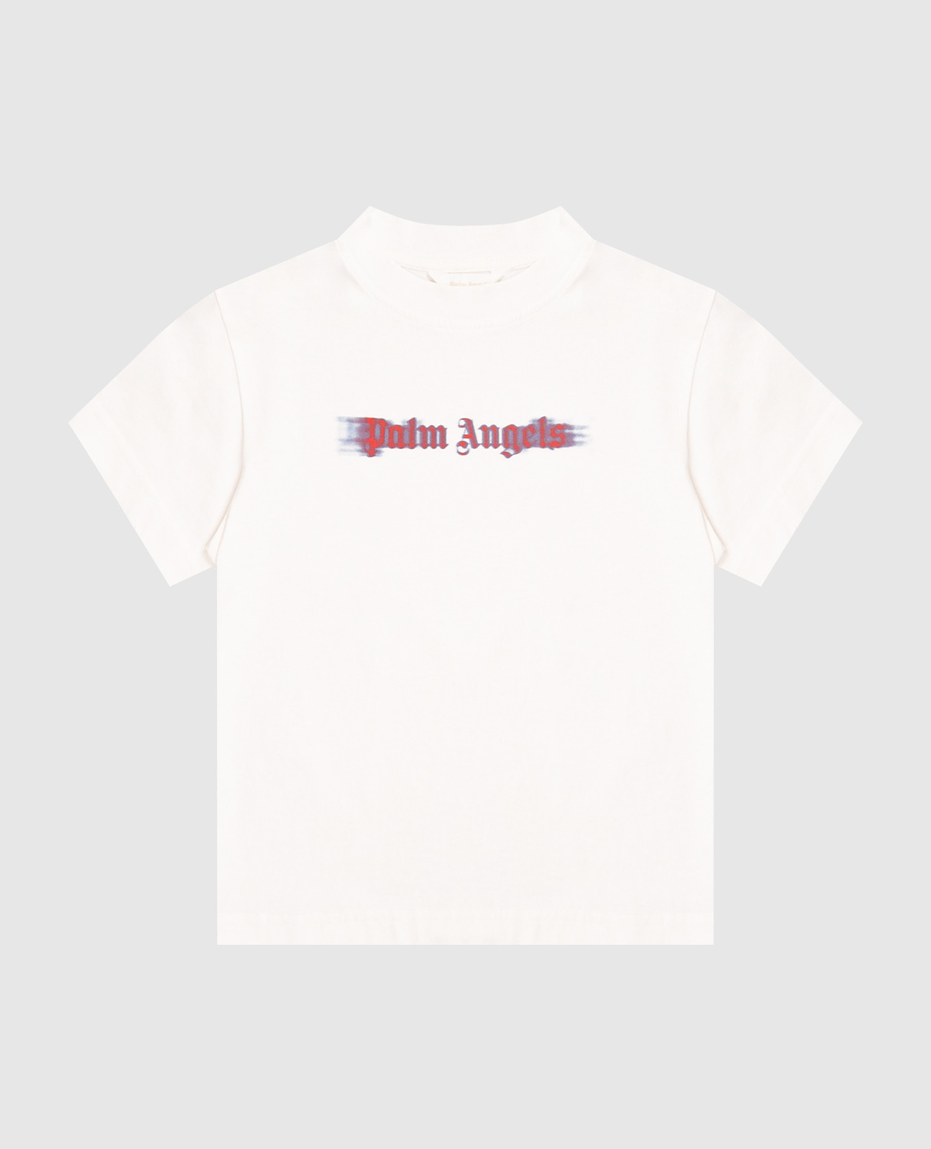 Children&#39;s white T-shirt with logo print Palm Angels